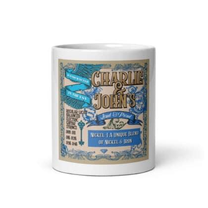 White glossy mug